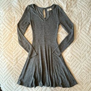 Hollister Gray Sweater Long Sleeve Dress | S